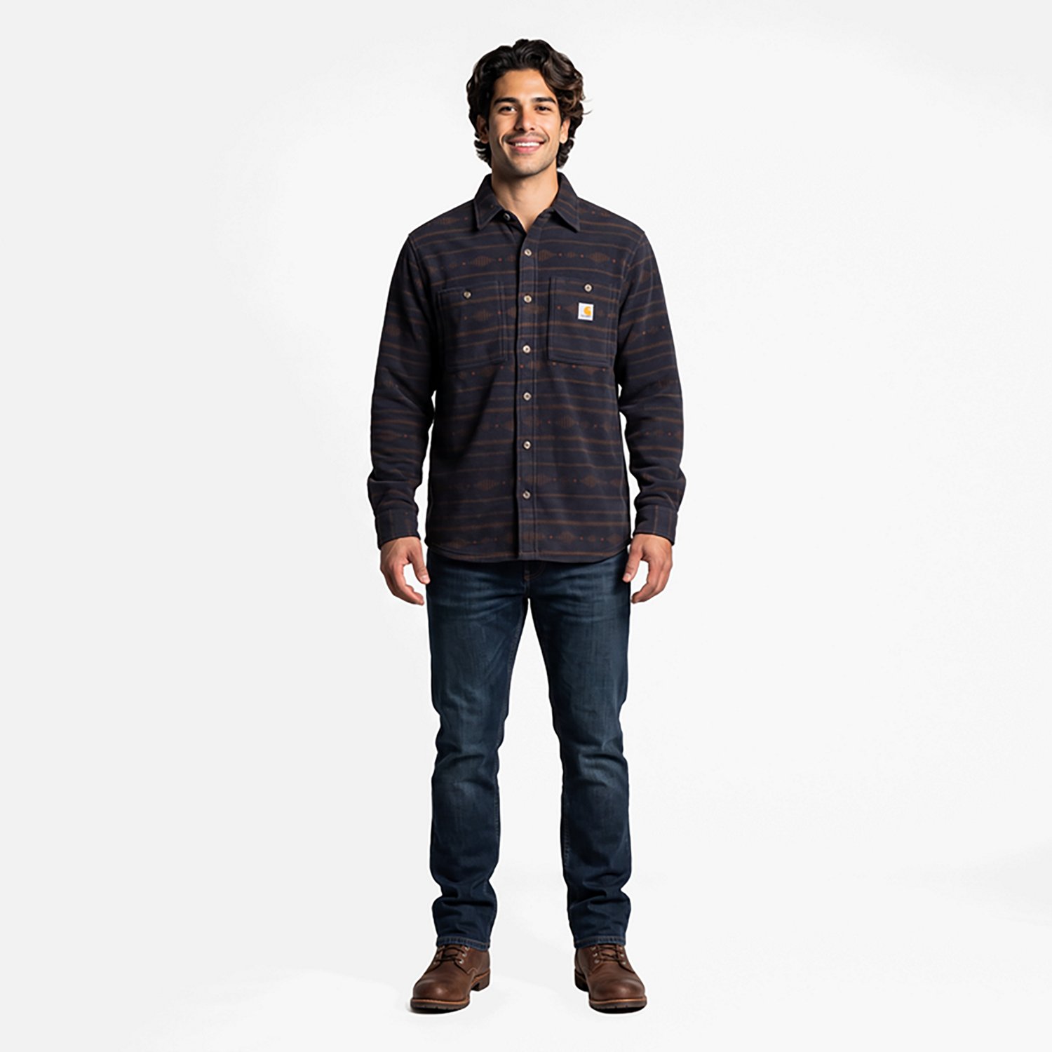Carhartt Men's Seneca Long Sleeve Printed Shirt