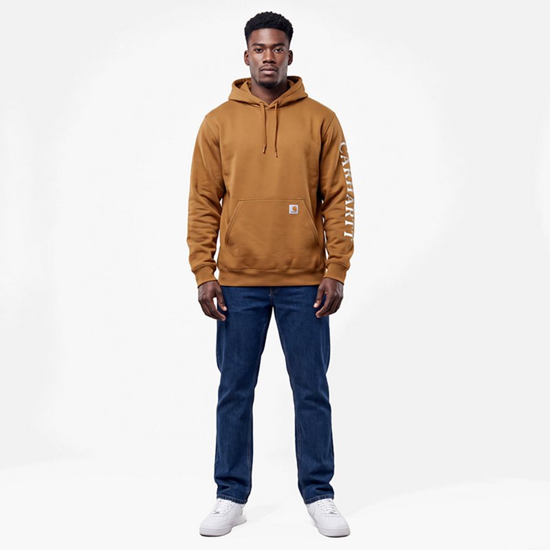 Carhartt Men's Paxton Graphic Sweatshirt, Small, Carhartt Brown