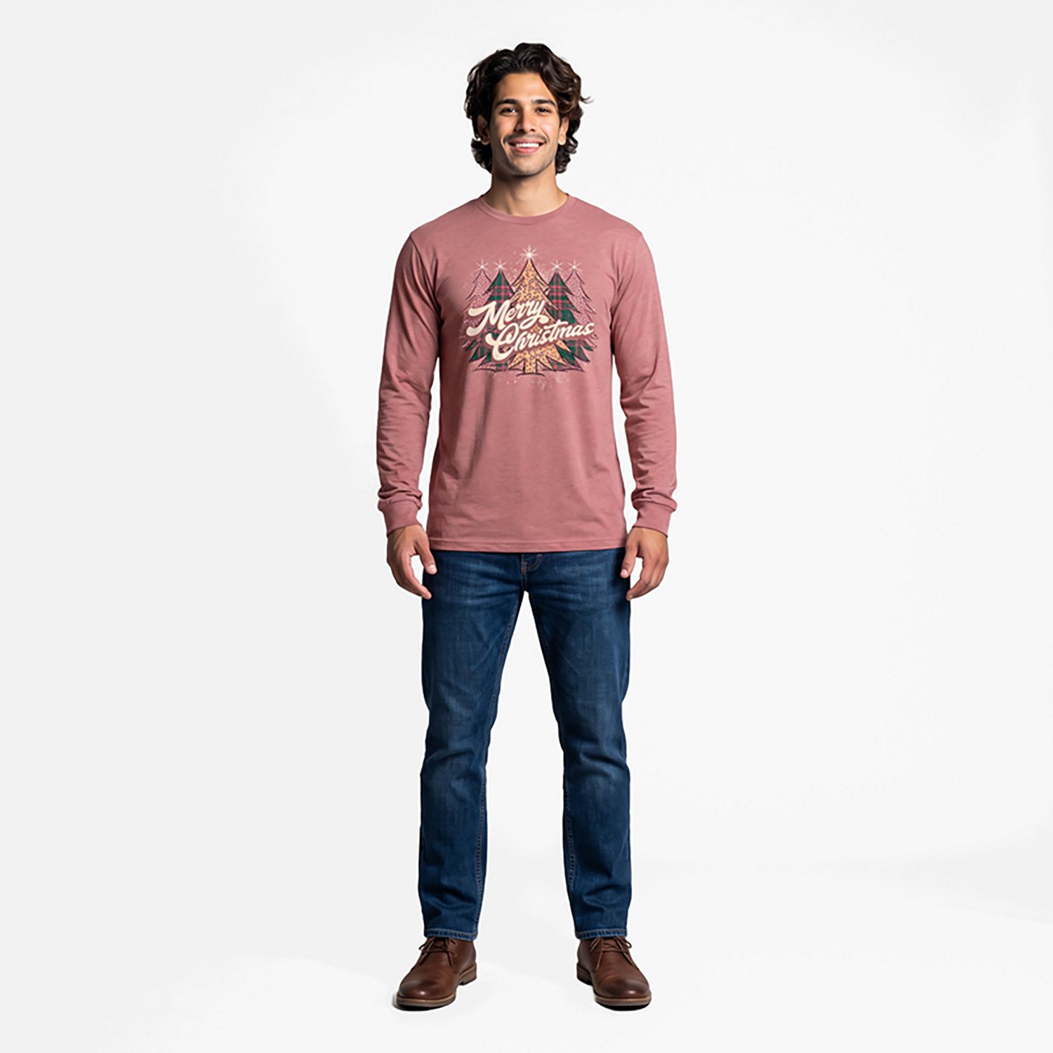 St. Jude's Children's Hospital Adults' Pattern Christmas Tree Long Sleeve T-shirt