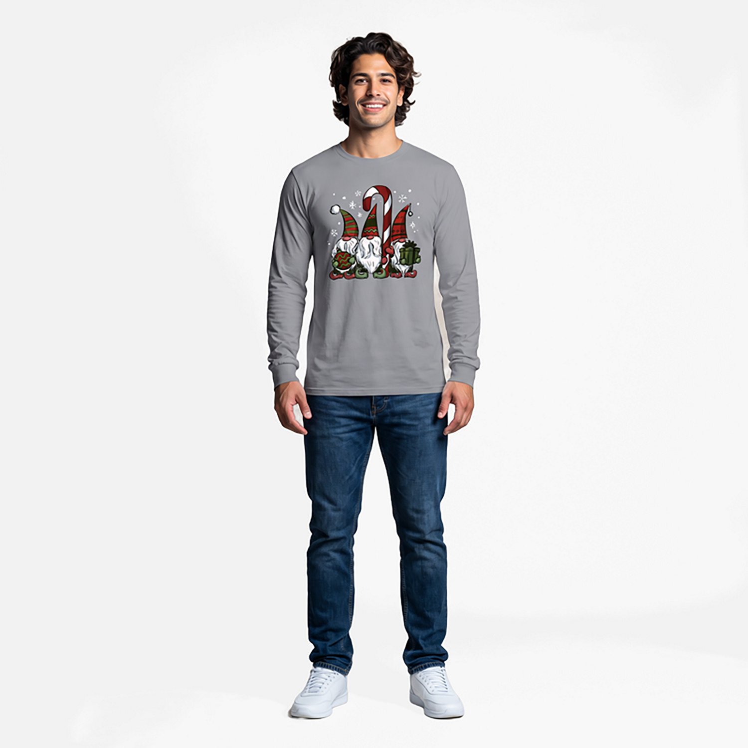 St. Jude Children's Hospital Men's Candy Cane Gnomes Long Sleeve T-shirt