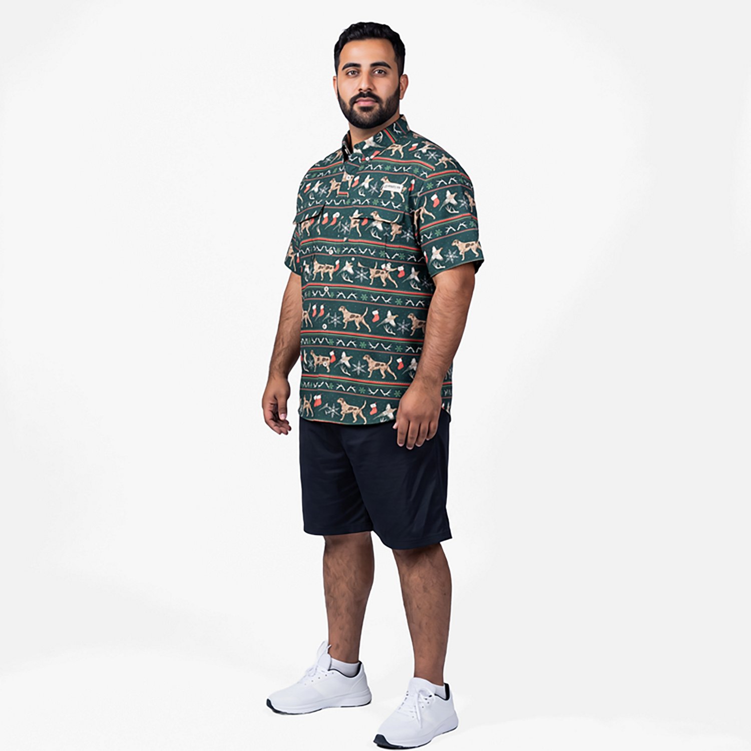 Magellan Outdoors Men's Laguna Madre Holiday Fair Isle Short Sleeve Fishing Shirt - view number 6