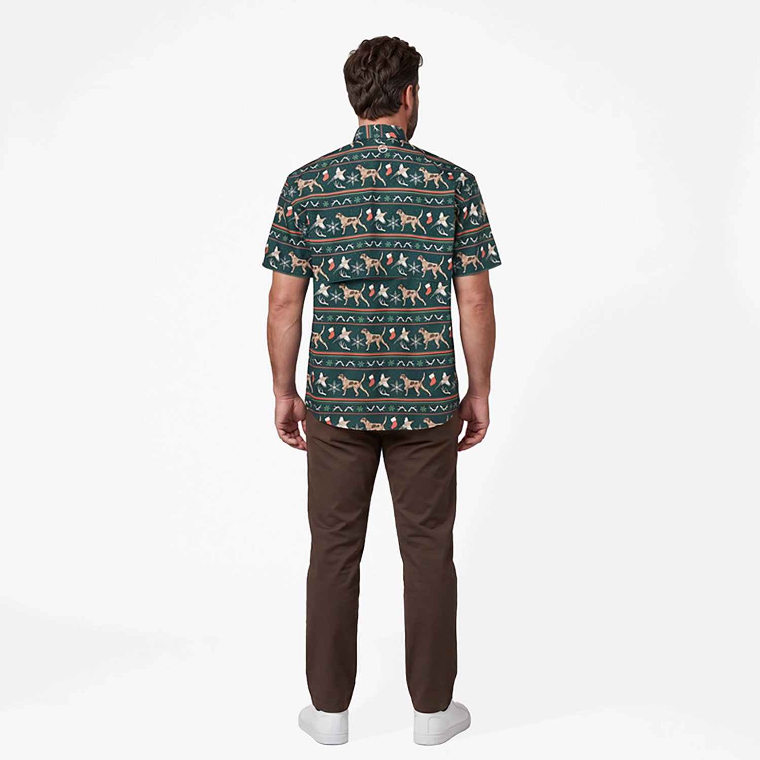 Magellan Outdoors Men's Laguna Madre Holiday Fair Isle Short Sleeve Fishing Shirt - view number 7