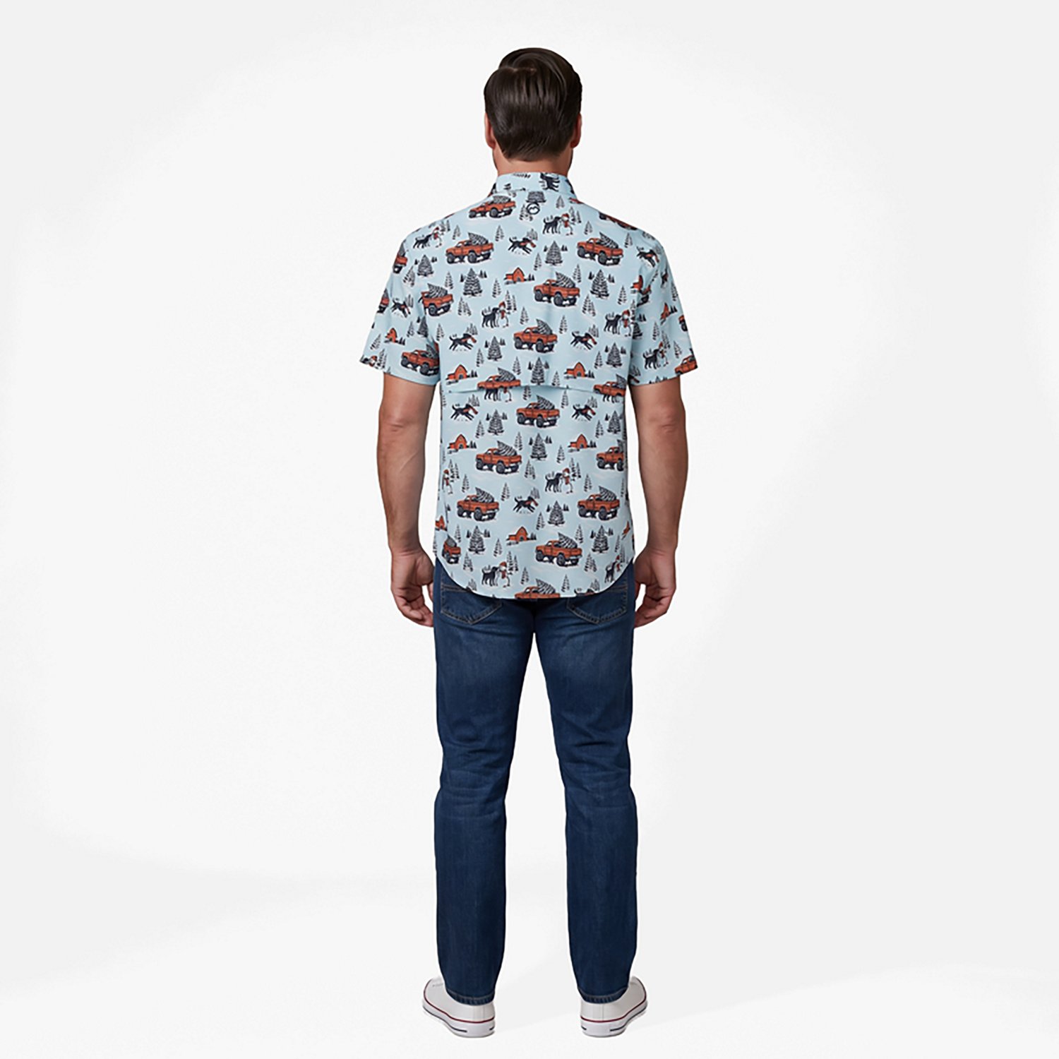 Magellan Outdoors Men's Laguna Madre Holiday Truck Short Sleeve Fishing Shirt - view number 6