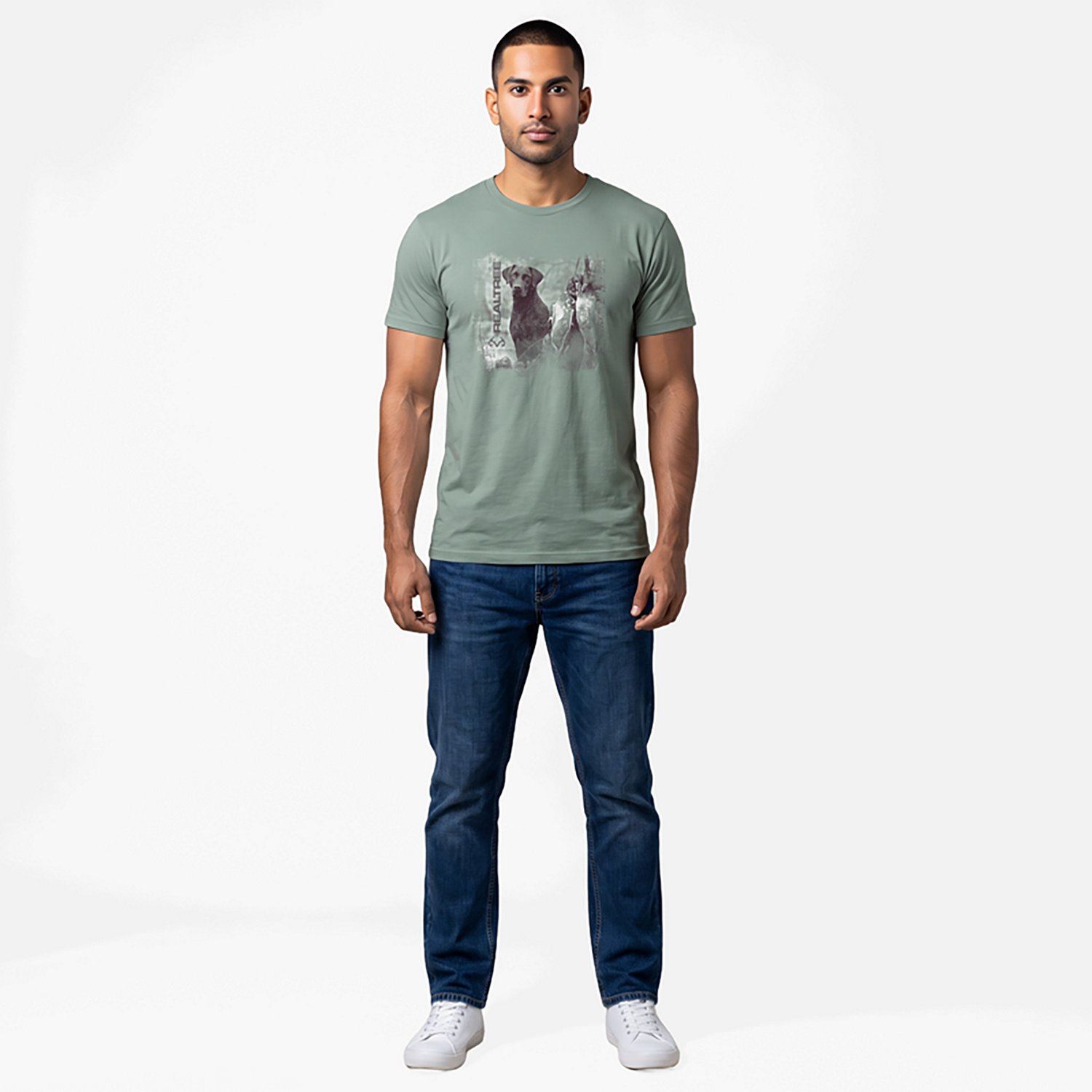 Realtree Outfitters Men's Tonal Dog and Ducks T-shirt