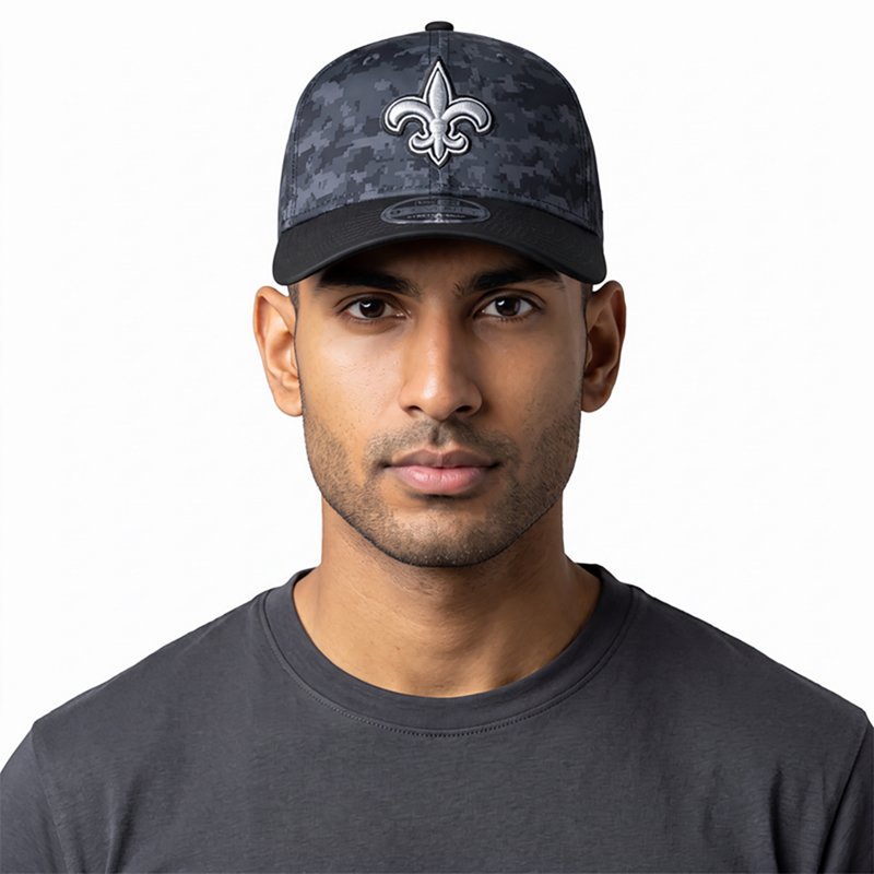 Men's New Era Black New Orleans Saints 2026 Salute To Service 9SEVENTY Adjustable Hat