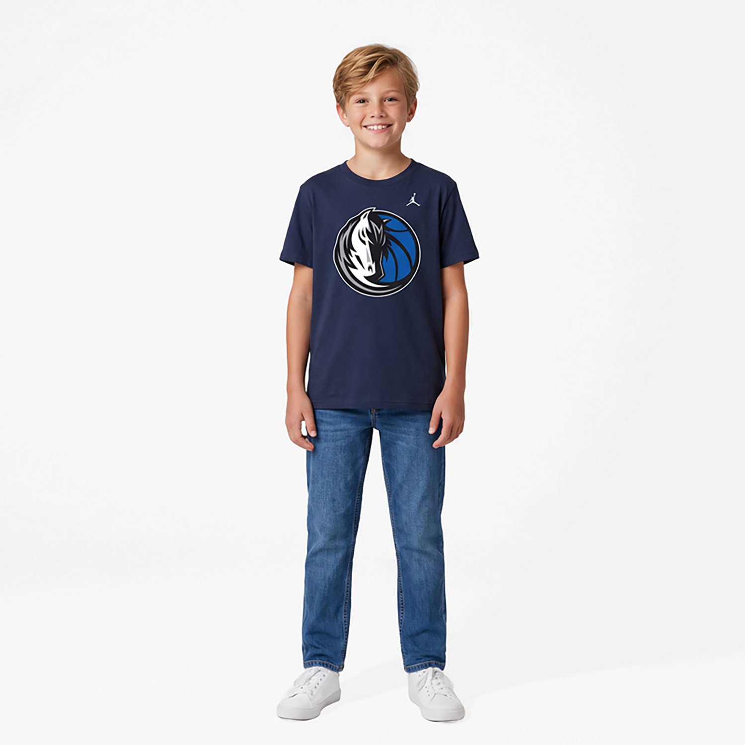 Jordan Kids' Dallas Mavericks Statement Logo Graphic T-shirt