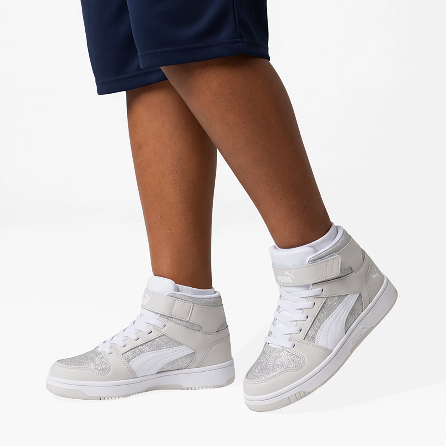 PUMA Kids' Rebound LayUp Glitz V Basketball Shoes - view number 7