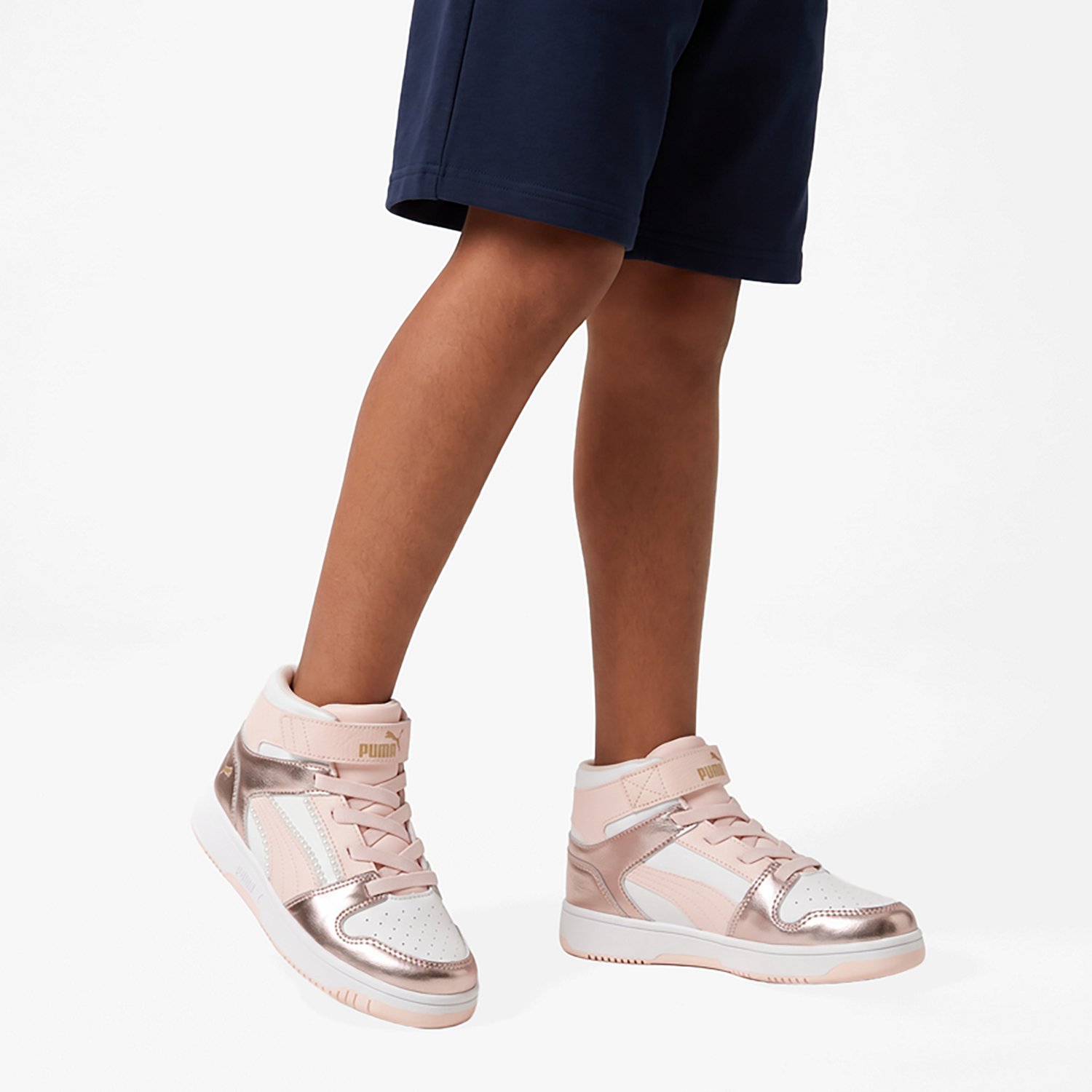 PUMA Kids' Rebound LayUp NU Romantic V Basketball Shoes - view number 7