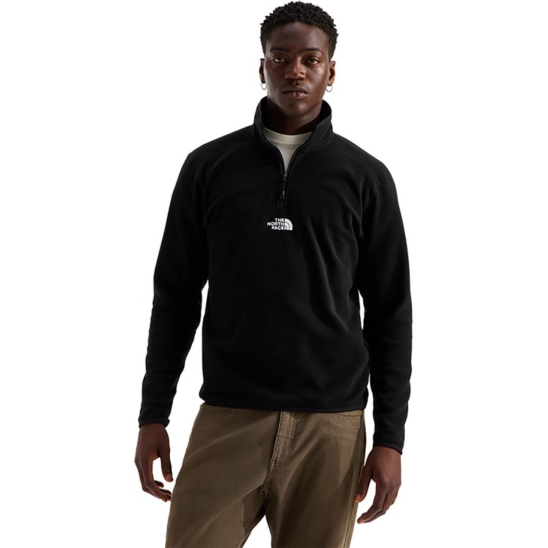 The North Face Men’s Glacier ¼ Zip—embroidered Logo (Size: Medium): Black