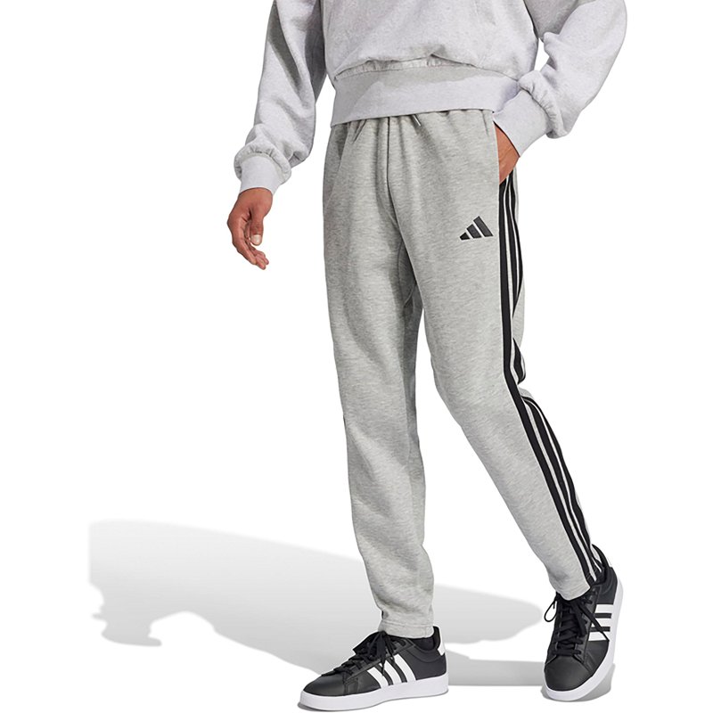adidas Men's Essentials Regular-Fit 3-Stripes Track Pants - Megh/Black