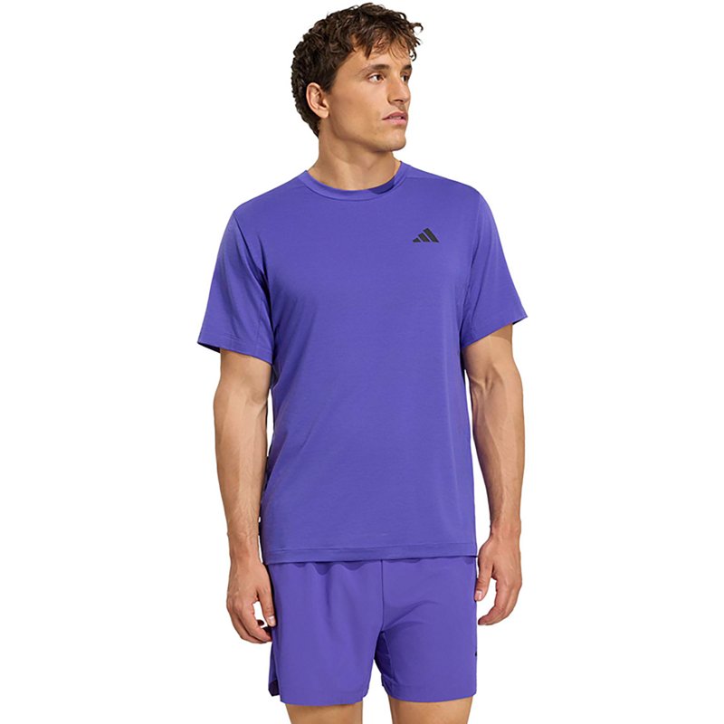 adidas Men's Designed Training Essentials Logo T-Shirt - Pure Purple