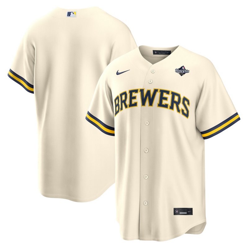 Milwaukee Brewers 2026 World Series Participant Nike Men's MLB Replica Jersey in Brown | RP260IM4MZW-FFV