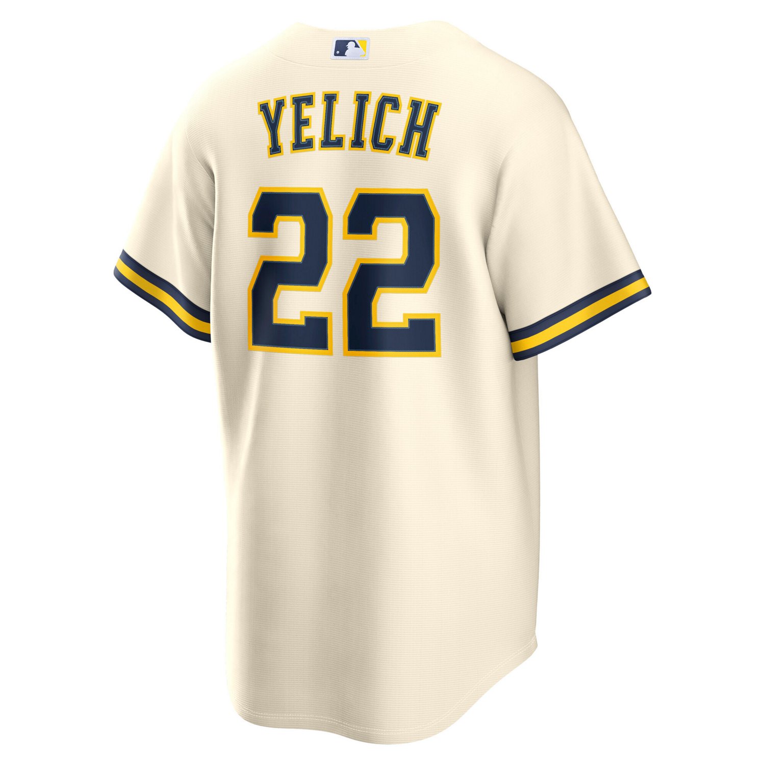 Nike Men's Milwaukee Brewers Christian Yelich World Series Patch Replica Jersey - view number 3