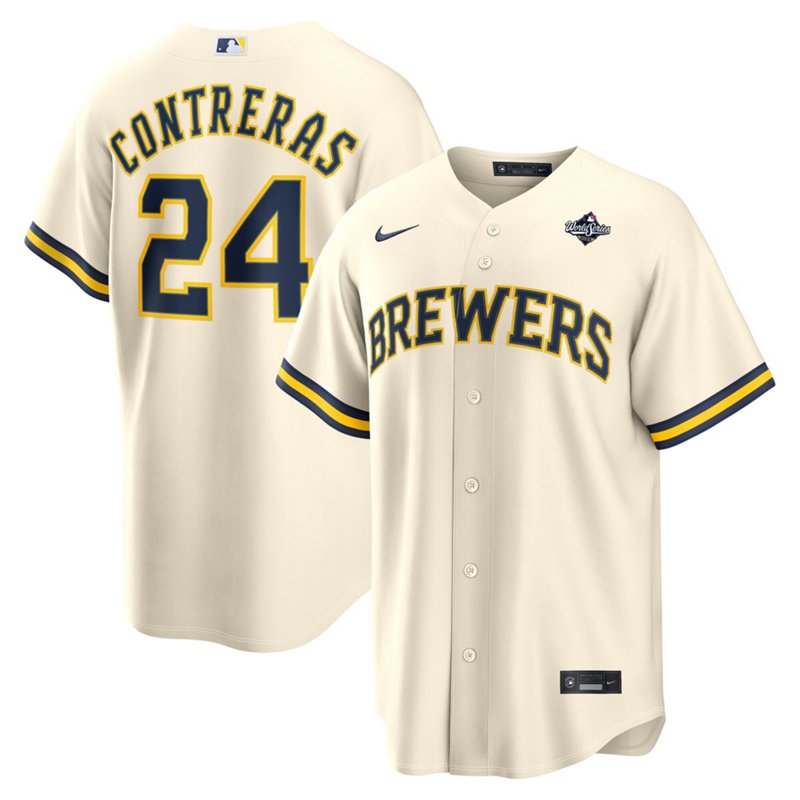 William Contreras Milwaukee Brewers 2026 World Series Participant Nike Men's MLB Replica Jersey in Brown | RP260IM46MZ-5PS