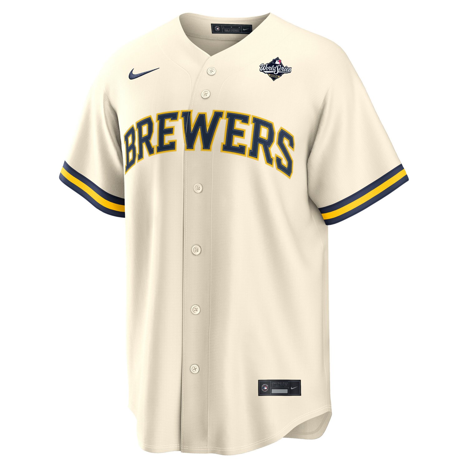 Nike Men's Milwaukee Brewers William Contreras World Series Patch Replica Jersey - view number 2