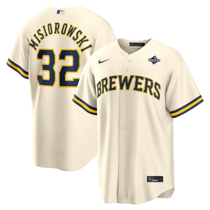 Jacob Misiorowski Milwaukee Brewers 2026 World Series Participant Nike Men's MLB Replica Jersey in Brown | RP260IM46MZ-HUZ