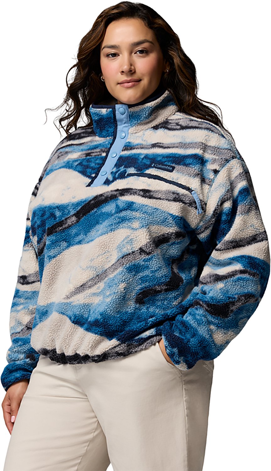 Columbia Sportswear Women's Helvetia II Printed Crop 1/2-Snap Fleece Plus Size Pullover Sweatshirt - view number 2