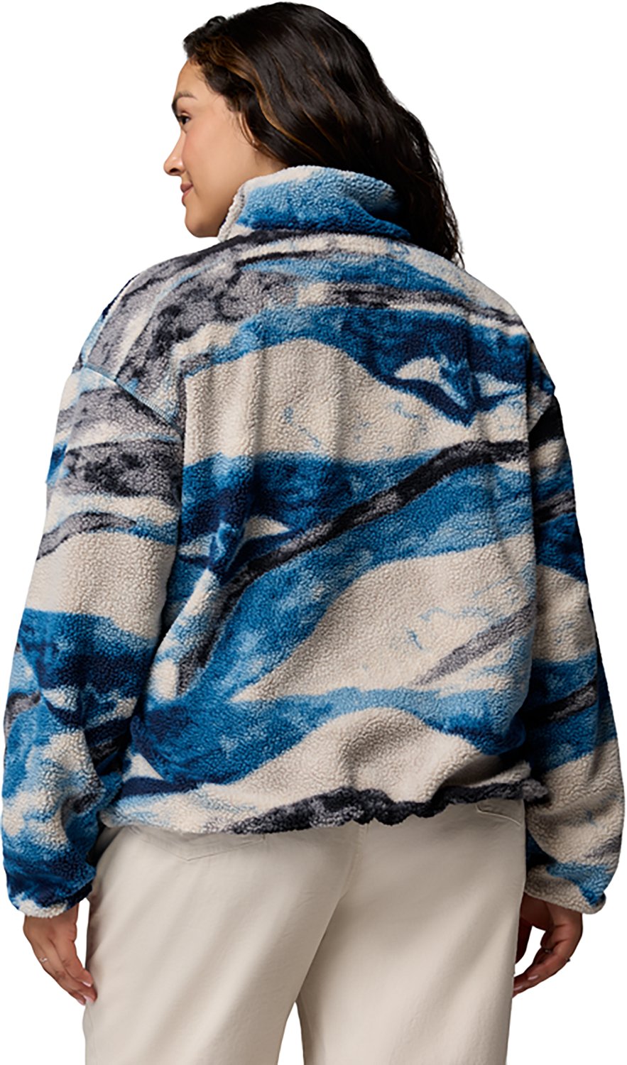 Columbia Sportswear Women's Helvetia II Printed Crop 1/2-Snap Fleece Plus Pullover Sweatshirt