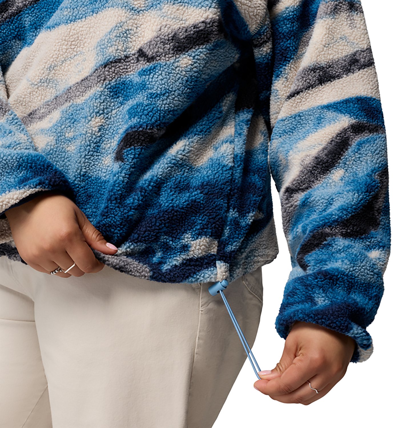 Columbia Sportswear Women's Helvetia II Printed Crop 1/2-Snap Fleece Plus Size Pullover Sweatshirt - view number 6