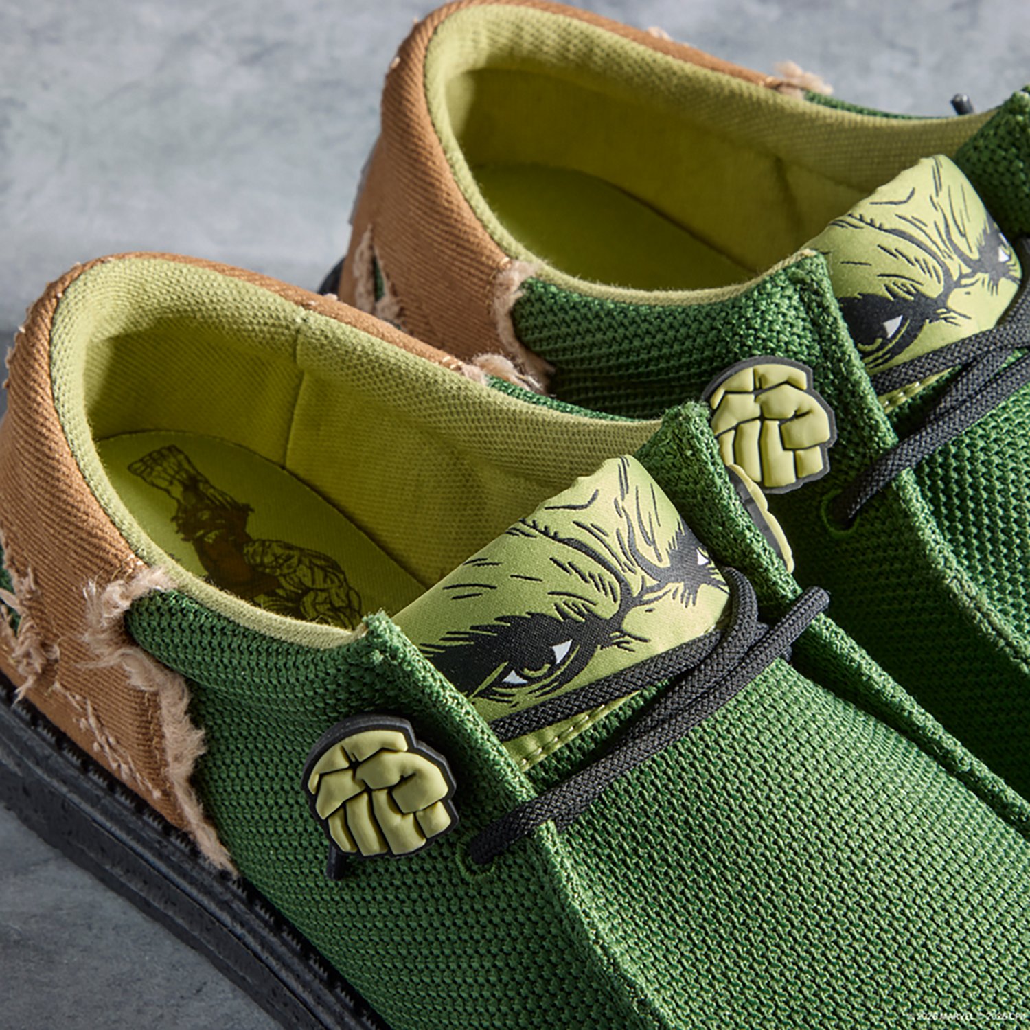 HEYDUDE x Marvel Studios Men's Wally Funk Hulk Shoes - view number 7