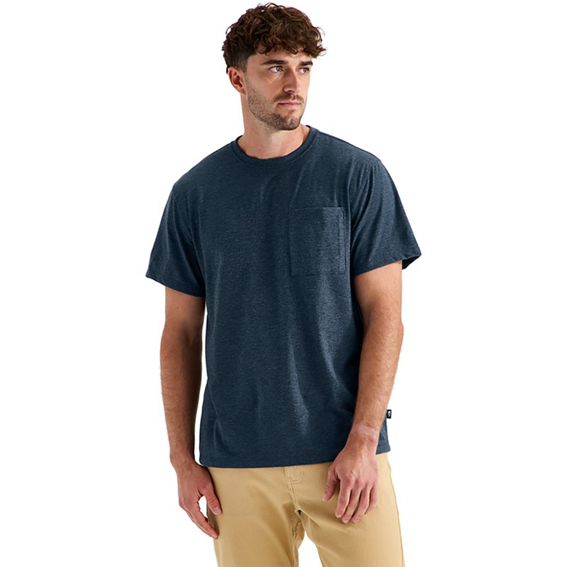 The North Face Men’s Tri-Blend Short-Sleeve Pocket T-Shirt (Size: Medium): Summit Navy White Heather