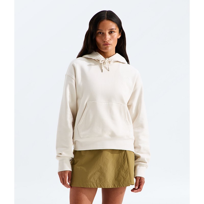 The North Face Women’s TNF™ Essential Simple Dome Boxy Oversize Hoodie Sweatshirt (Size: Small): White Dune