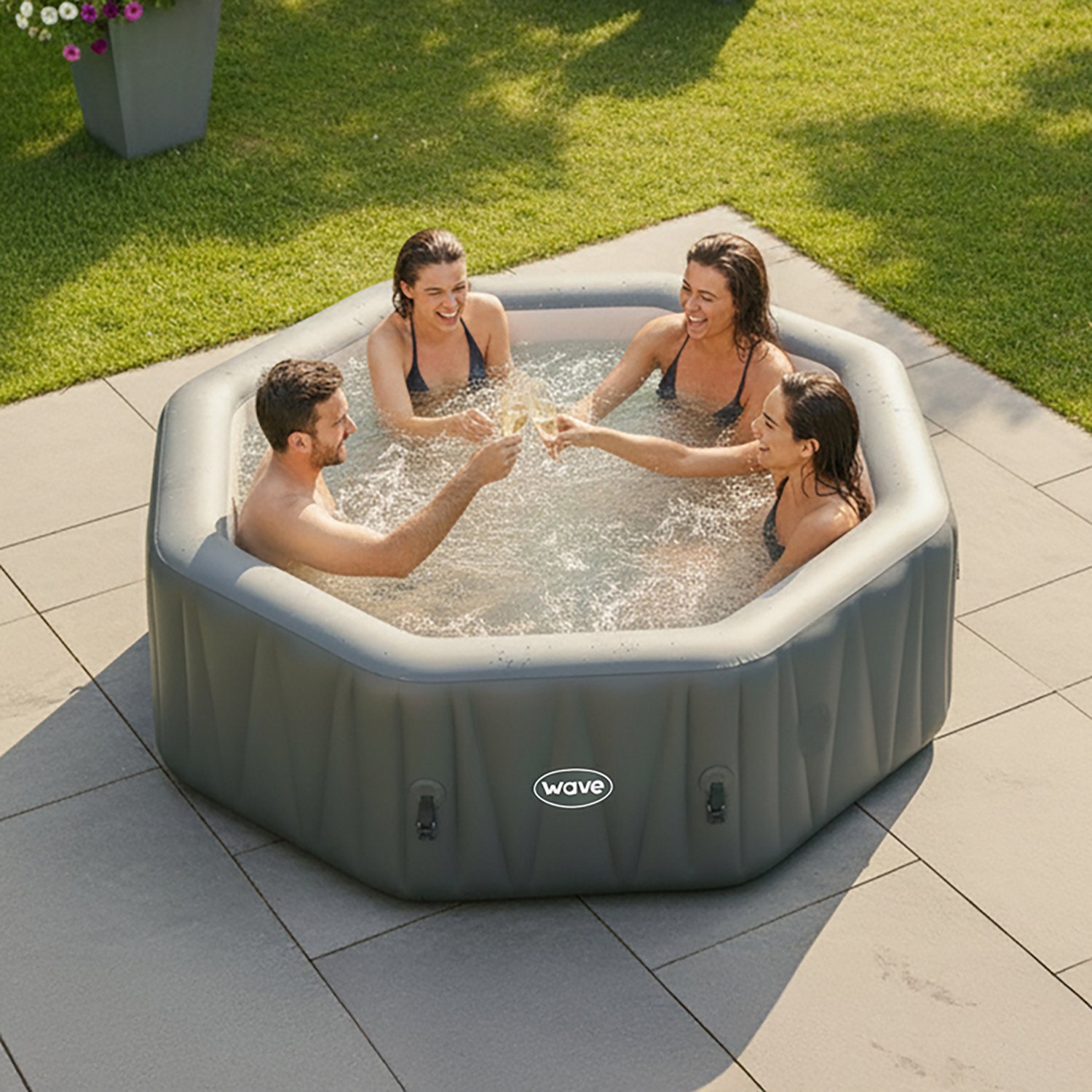 Wave Aegean 6.5 ft Octagonal Inflatable Spa Hot Tub - view number 4