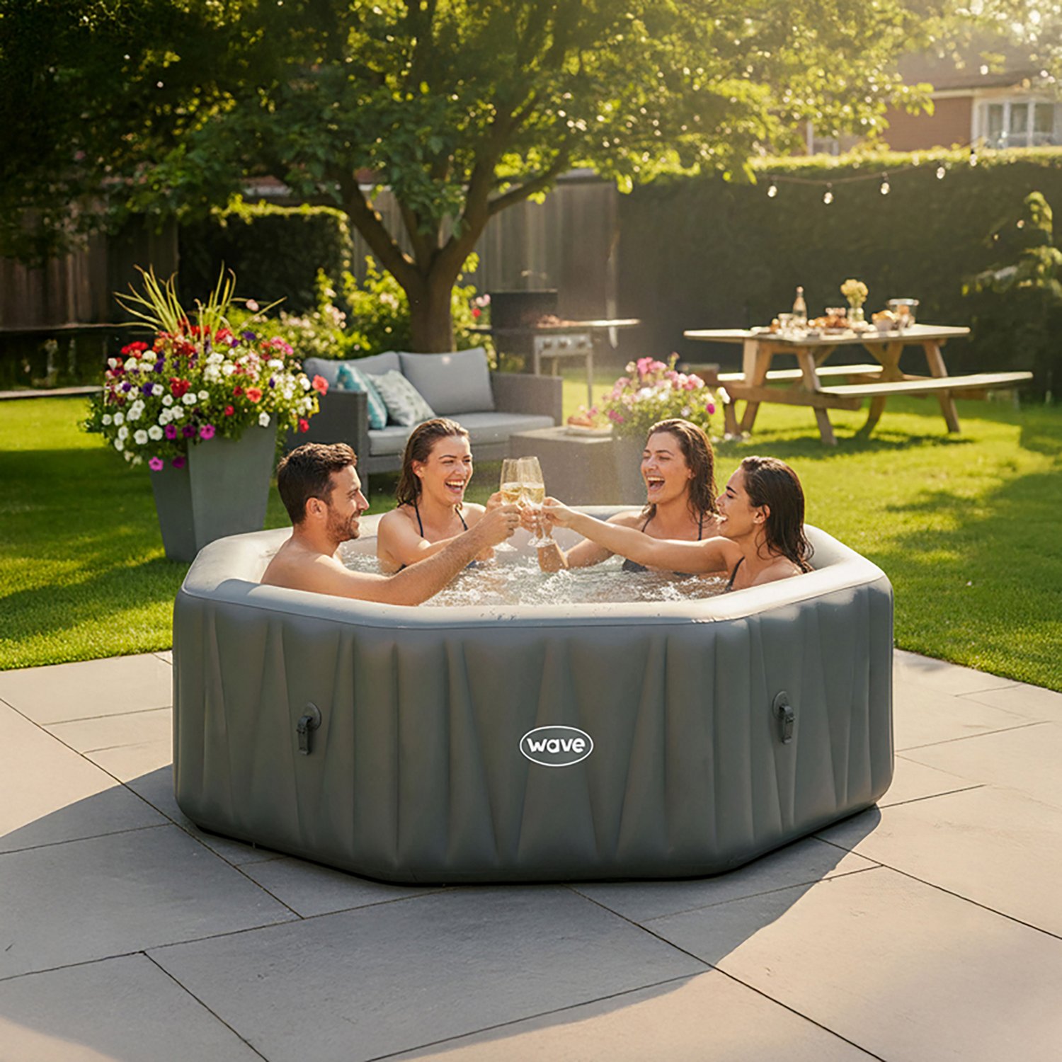 Wave Aegean 6.5 ft Octagonal Inflatable Spa Hot Tub - view number 5