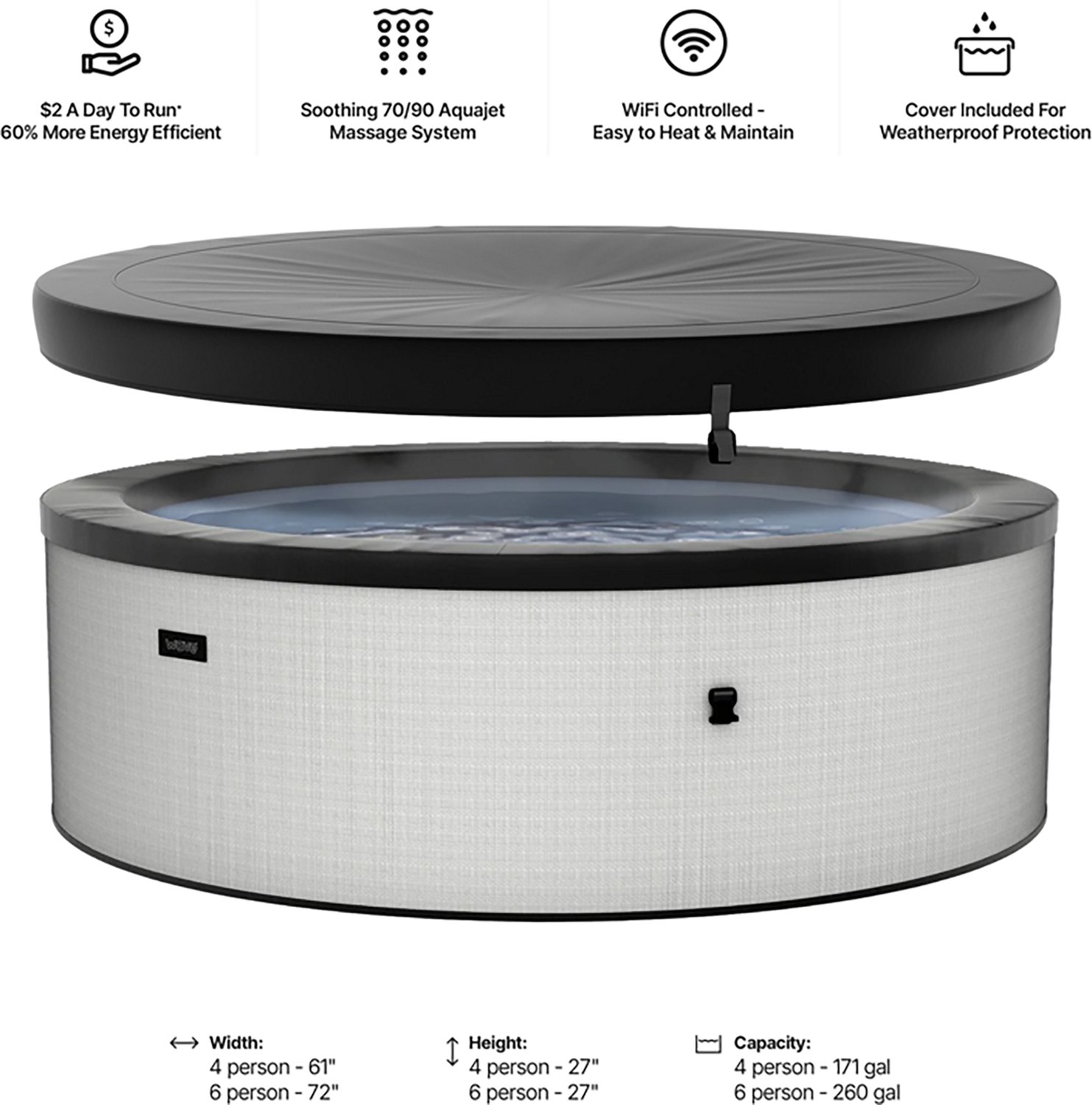 Wave Tahoe 6 ft Round Foam Hot Tub - view number 3