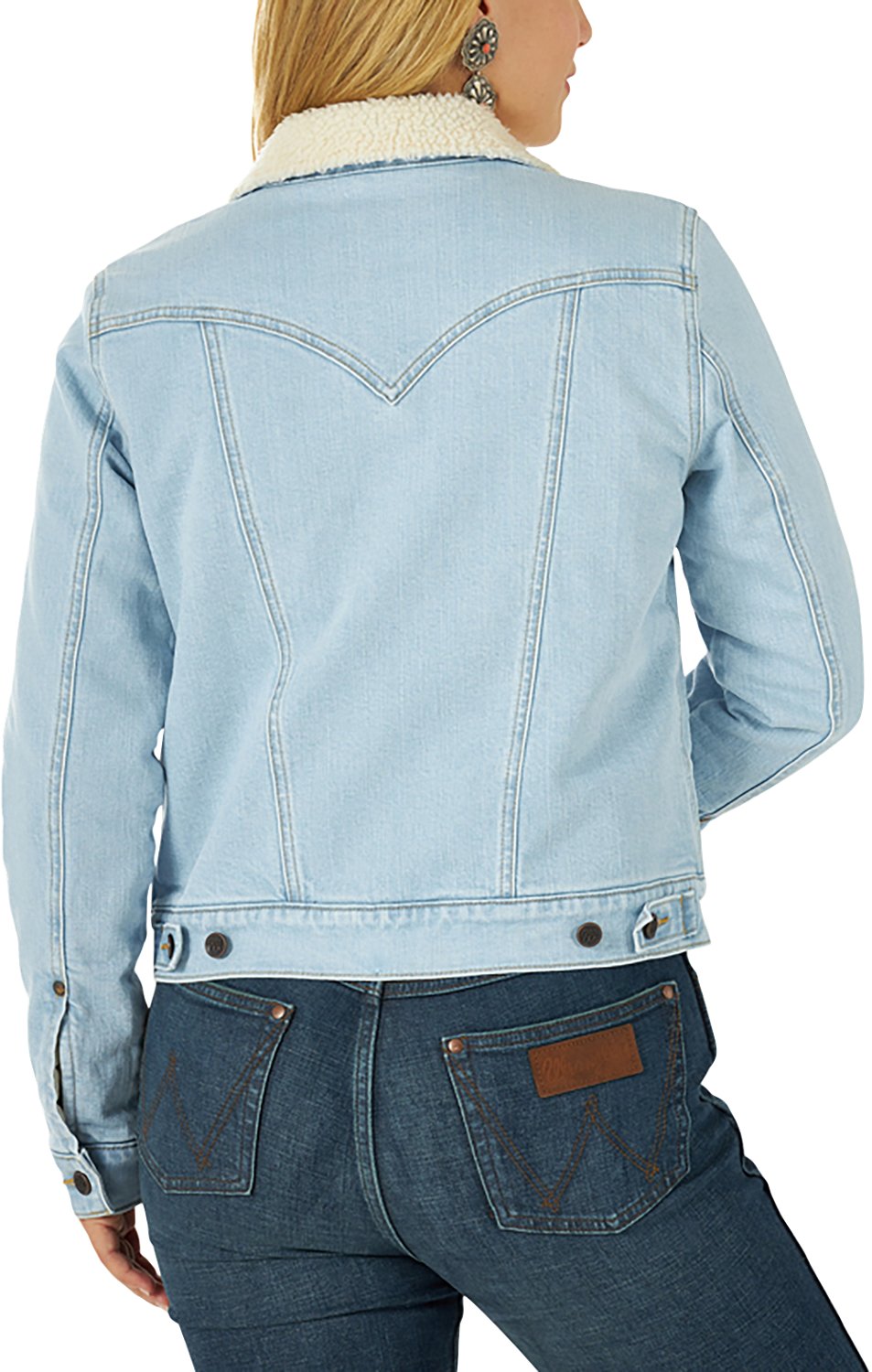 Wrangler Women's Classic Western Sherpa Denim Jacket - view number 2