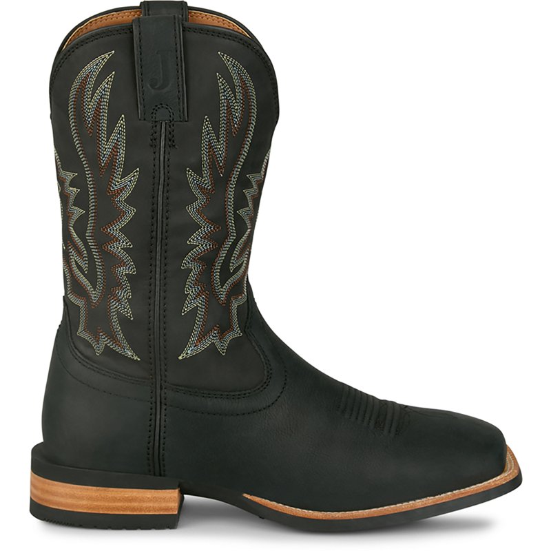 Justin Boots Rustle Embroidered Square Toe Cowboy Boots