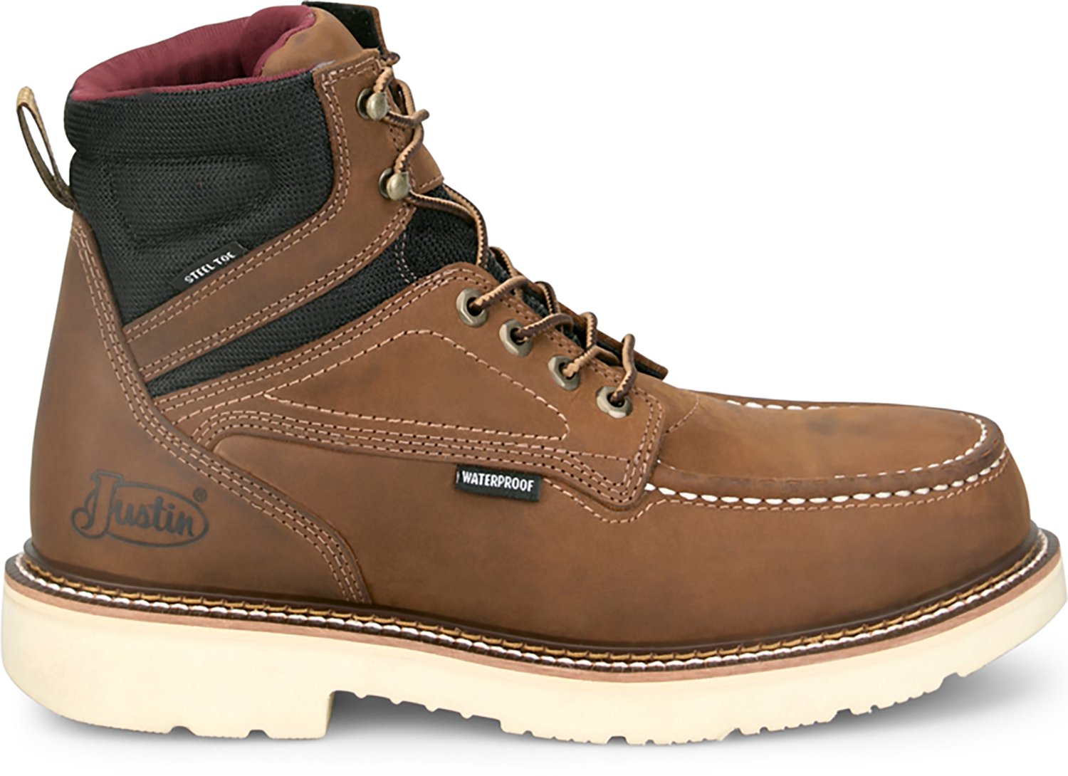 Justin Boots Men's Bristol Waterproof Steel Toe Work Boots | Academy