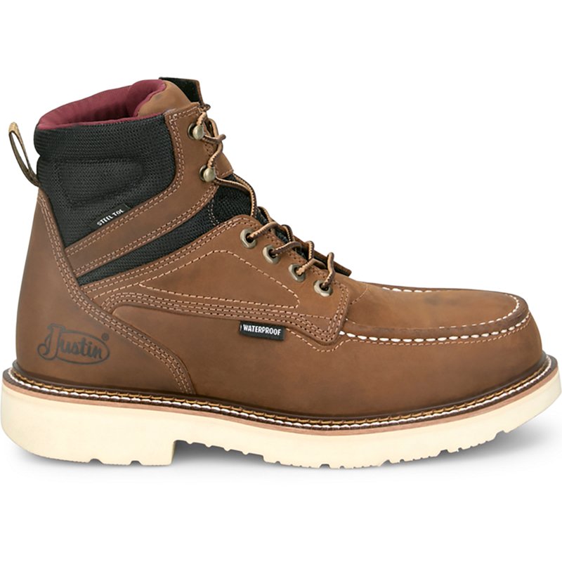 Justin Original Workboots Hardwire 6 Inch Waterproof Soft Toe Work Boots