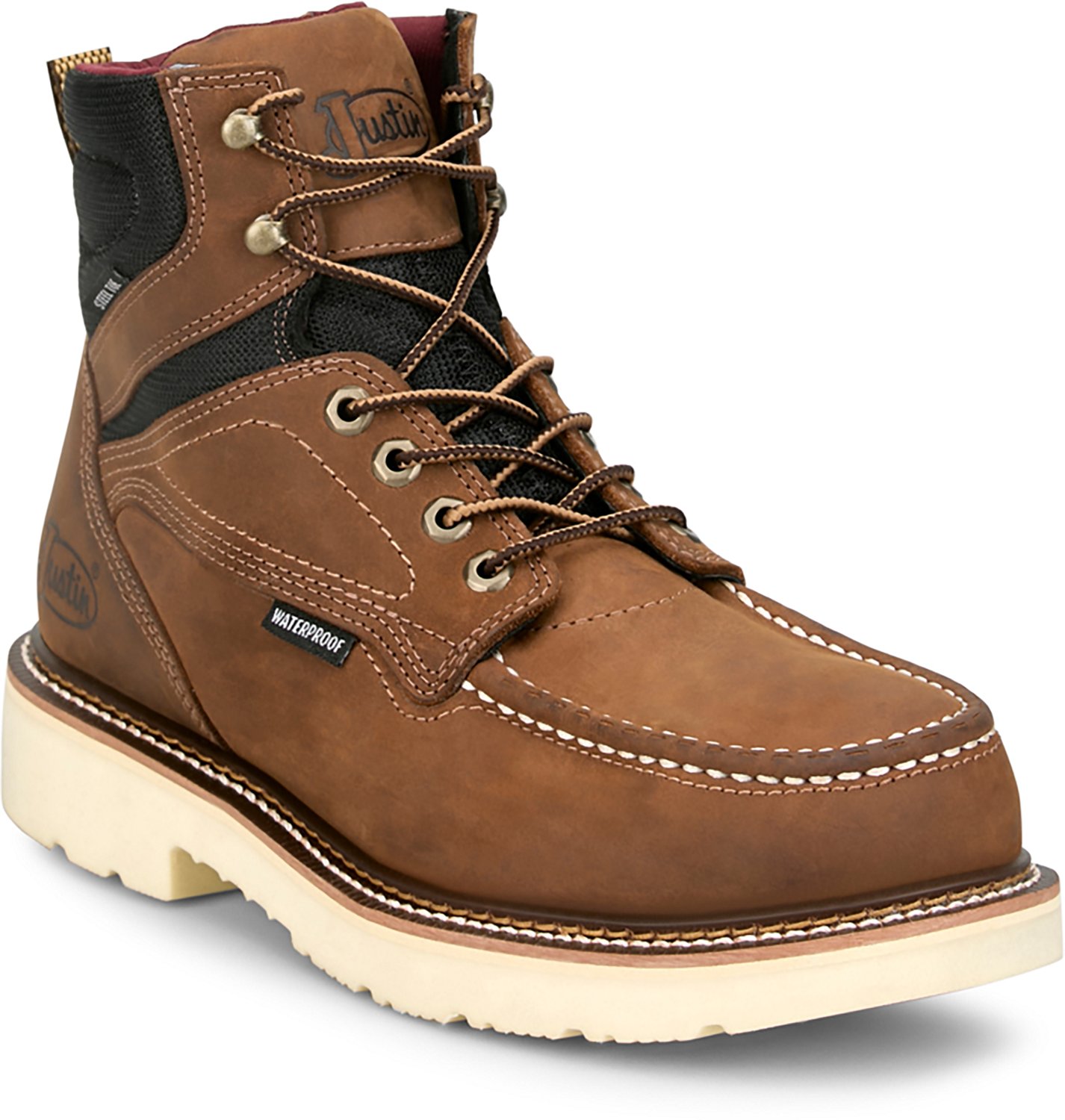 Justin Boots Men's Bristol Waterproof Steel Toe Work Boots | Academy