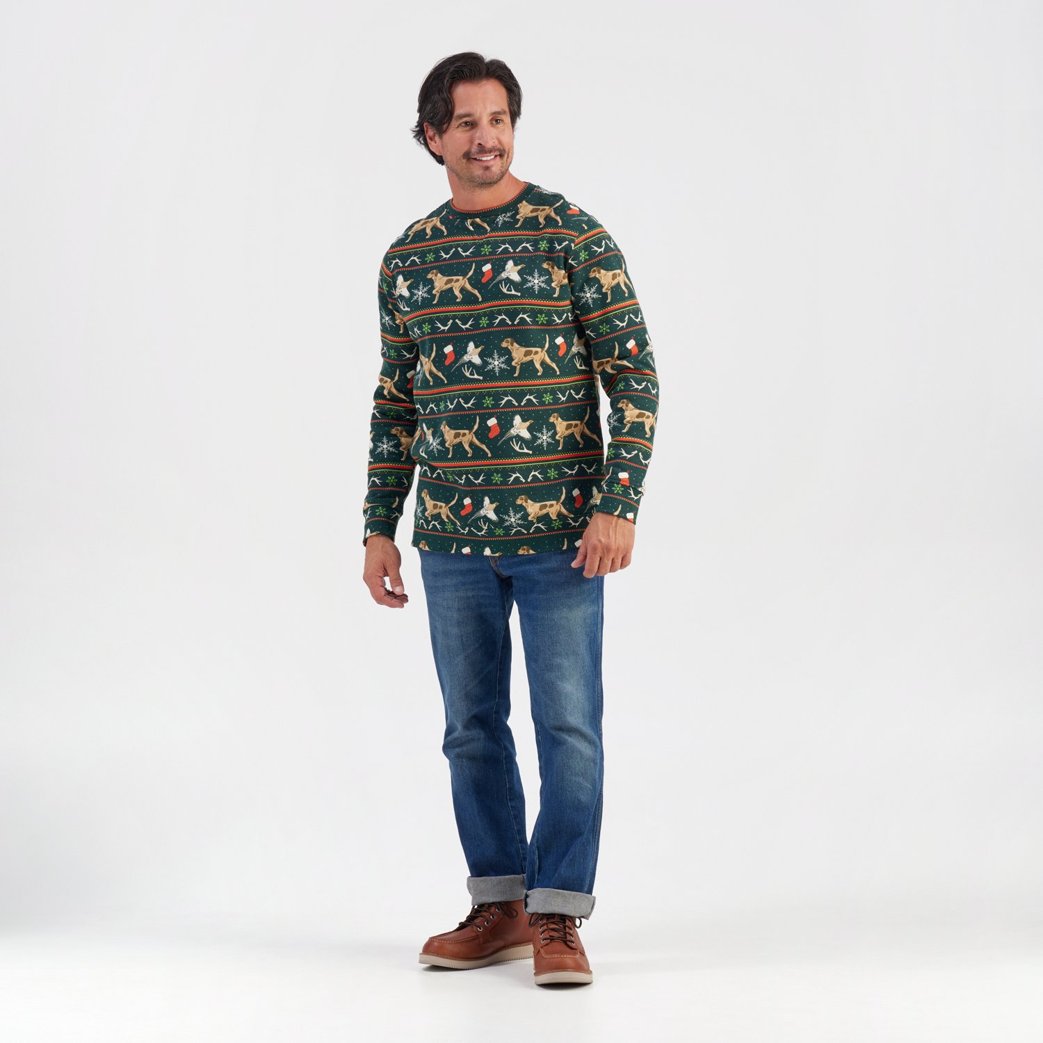 Magellan Outdoors Men's Holiday Fair Isle Fleece Crew - view number 2