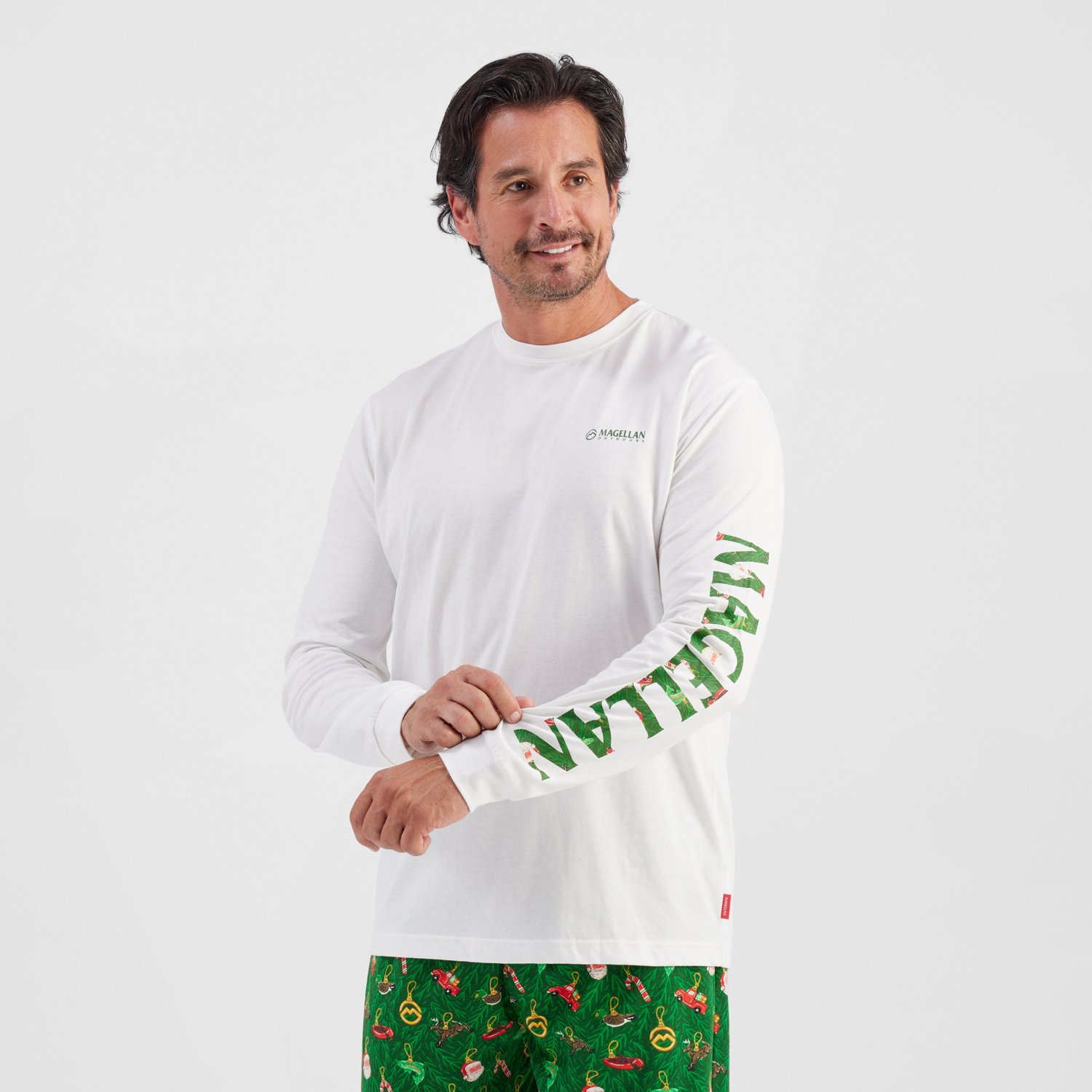 Magellan Outdoors Men's Grotto Falls Holiday Ornaments Long Sleeve T-shirt