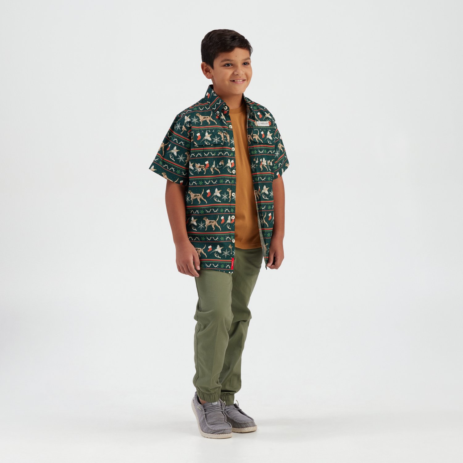 Magellan Outdoors Boys' Laguna Madre Holiday Fair Isle Fishing Shirt - view number 2