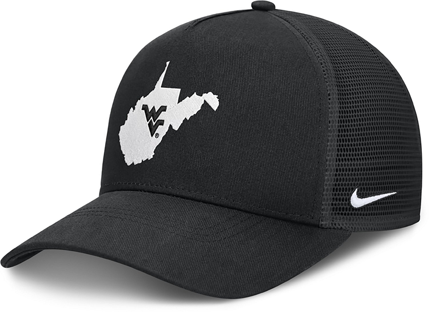 Nike West Virginia University Primary Logo State Coal Miner Rise Trucker Cap