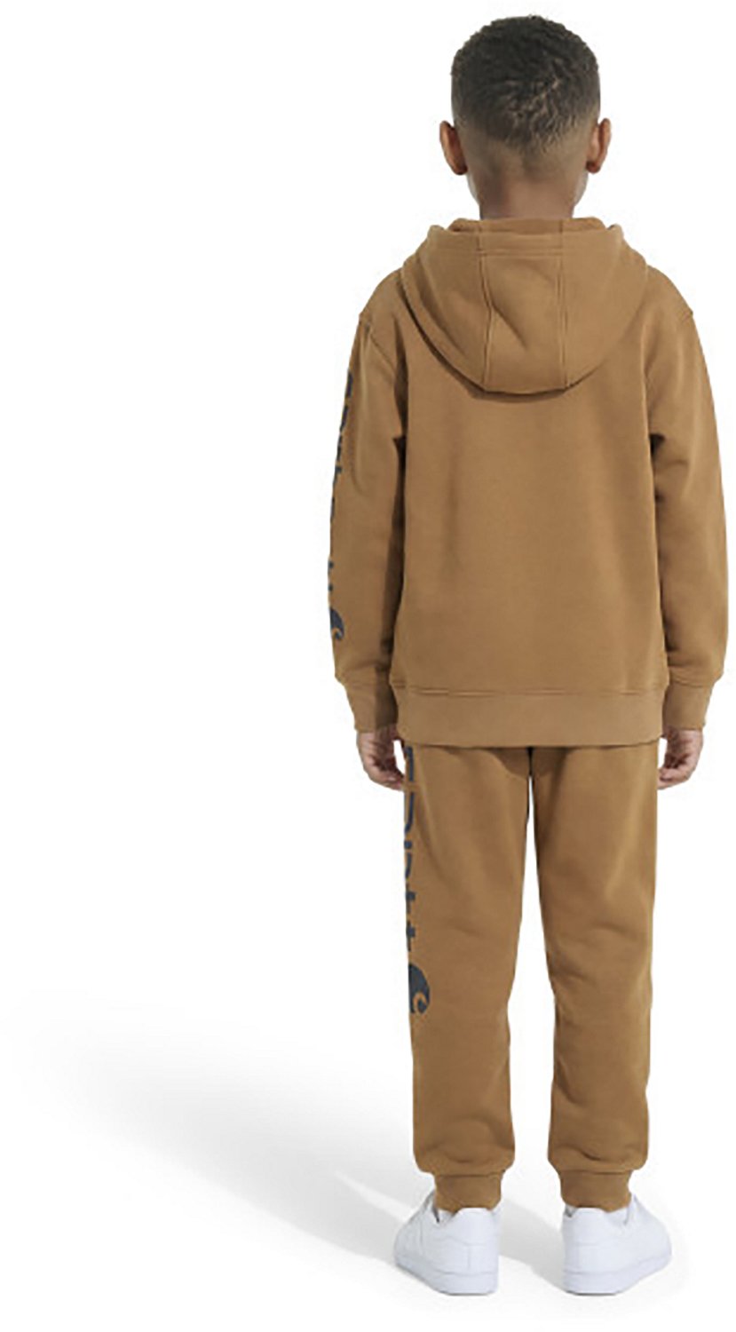 Carhartt Boys' 2-Piece Long Sleeve Hooded Sweatshirt and Elastic Waistband Fleece Pant Set - view number 2