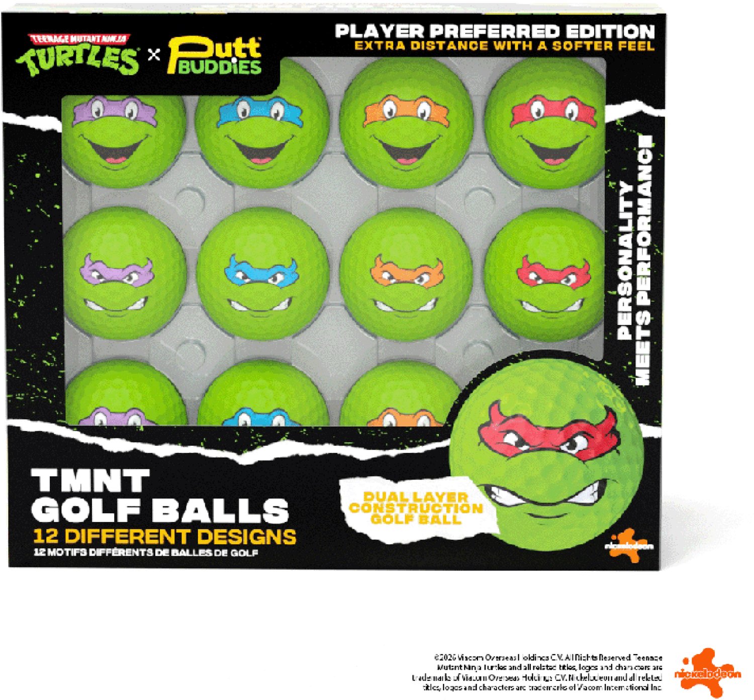 PuttBuddies Pro Version Teenage Mutant Ninja Turtles™ Golf Balls 12 ...