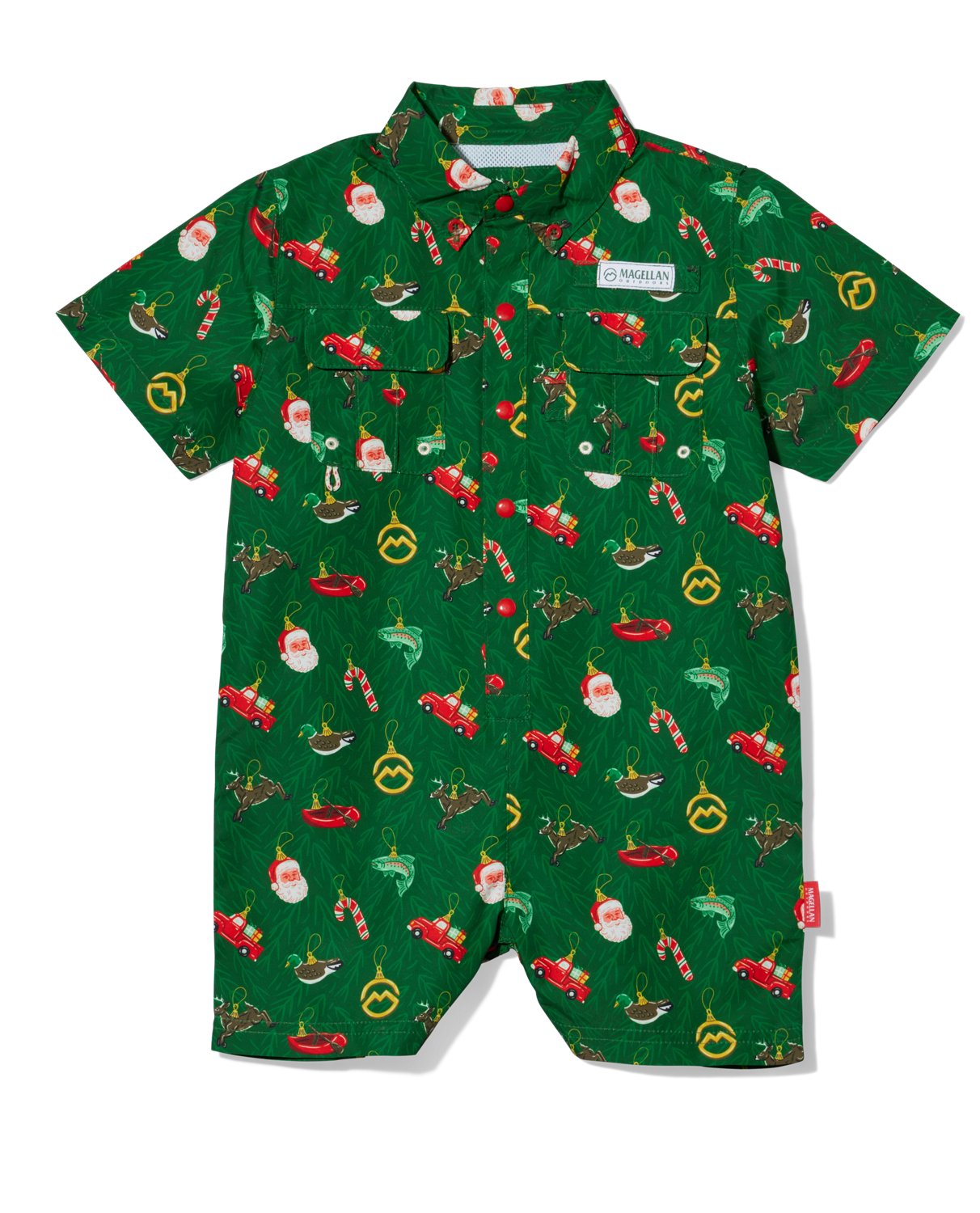 Magellan Outdoors Boys' Holiday Ornaments Short Sleeve Shortall
