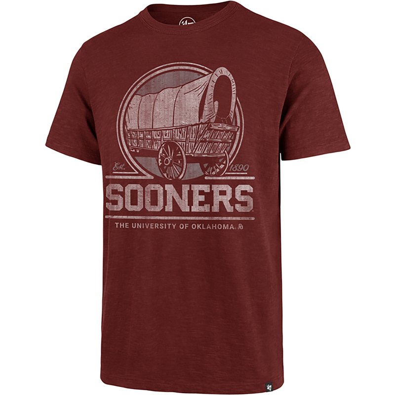 '47 Men's Oklahoma Wagon Emblem Mark Scrum Short Sleeve T-shirt