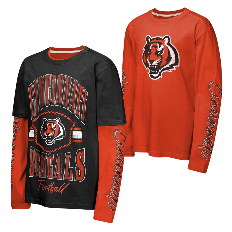Outerstuff Boys' Cincinnati Bengals Motion 3-in-1 Combo Graphic T-shirt