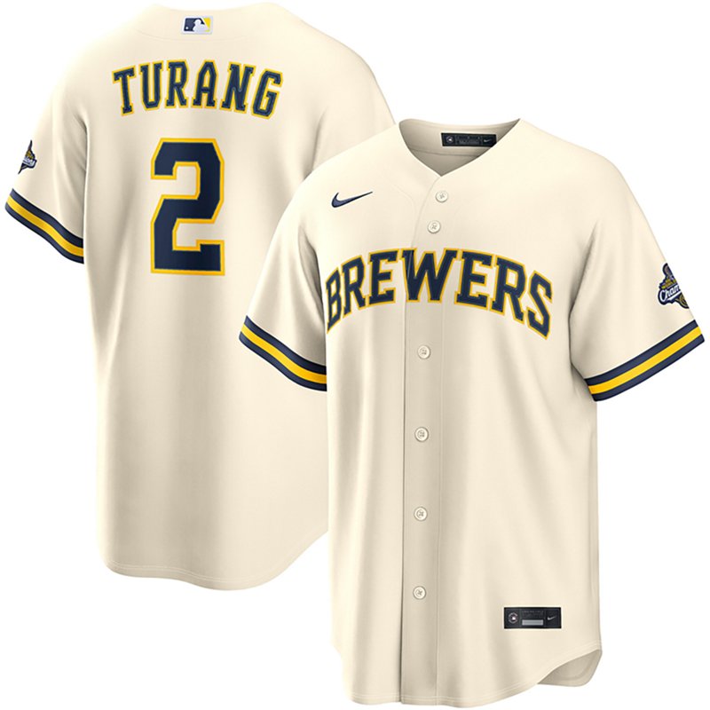 Brice Turang Milwaukee Brewers 2026 World Series Champions Nike Men's MLB Replica Jersey in Brown | RP260IM46MZ-6U7