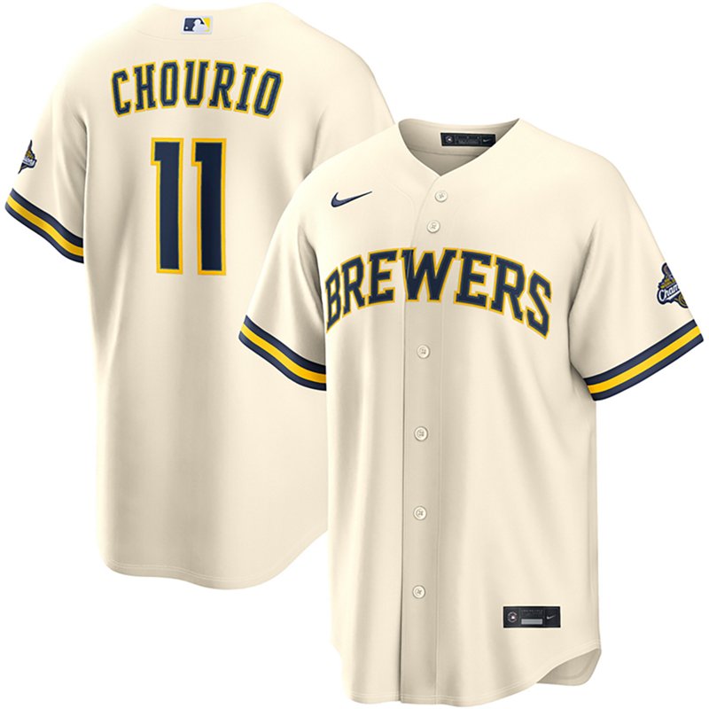 Jackson Chourio Milwaukee Brewers 2026 World Series Champions Nike Men's MLB Replica Jersey in Brown | RP260IM46MZ-ZV9