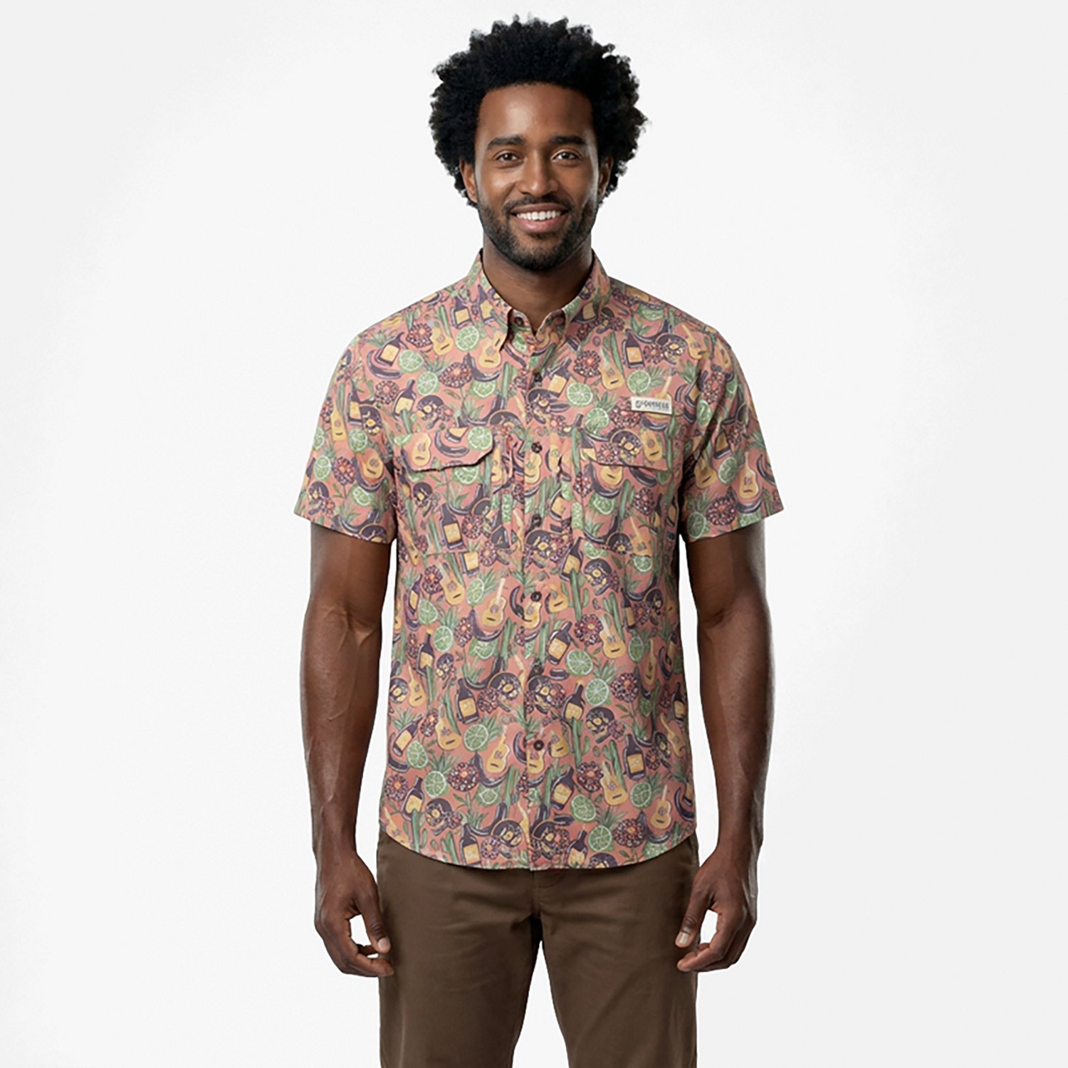 Magellan Outdoors Men's Mexico Print Fishing Shirt