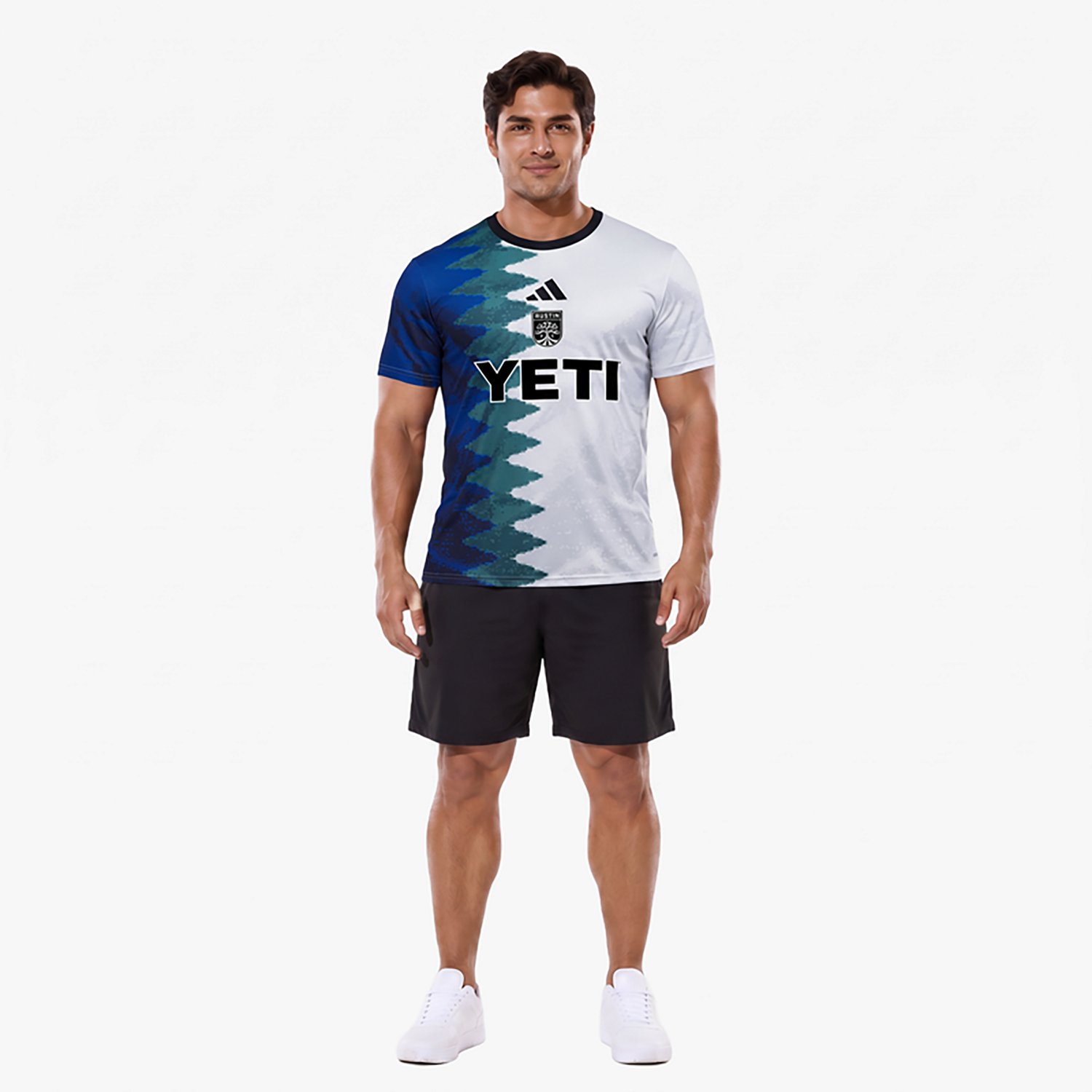 adidas Men's Austin FC MLS 25 Prematch Top Gaming Jersey - view number 4