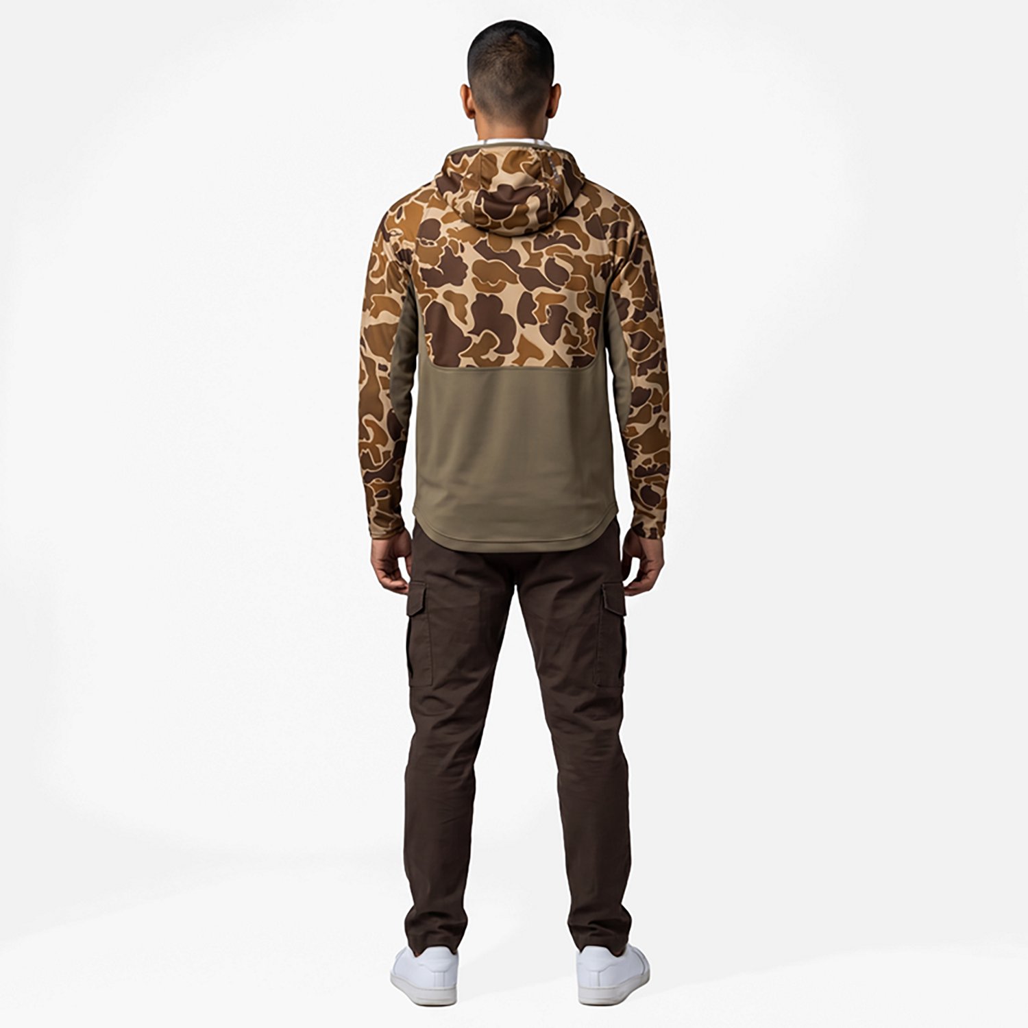 Drake Men's EST Performance 1/2 Zip Camo Hoodie - view number 4