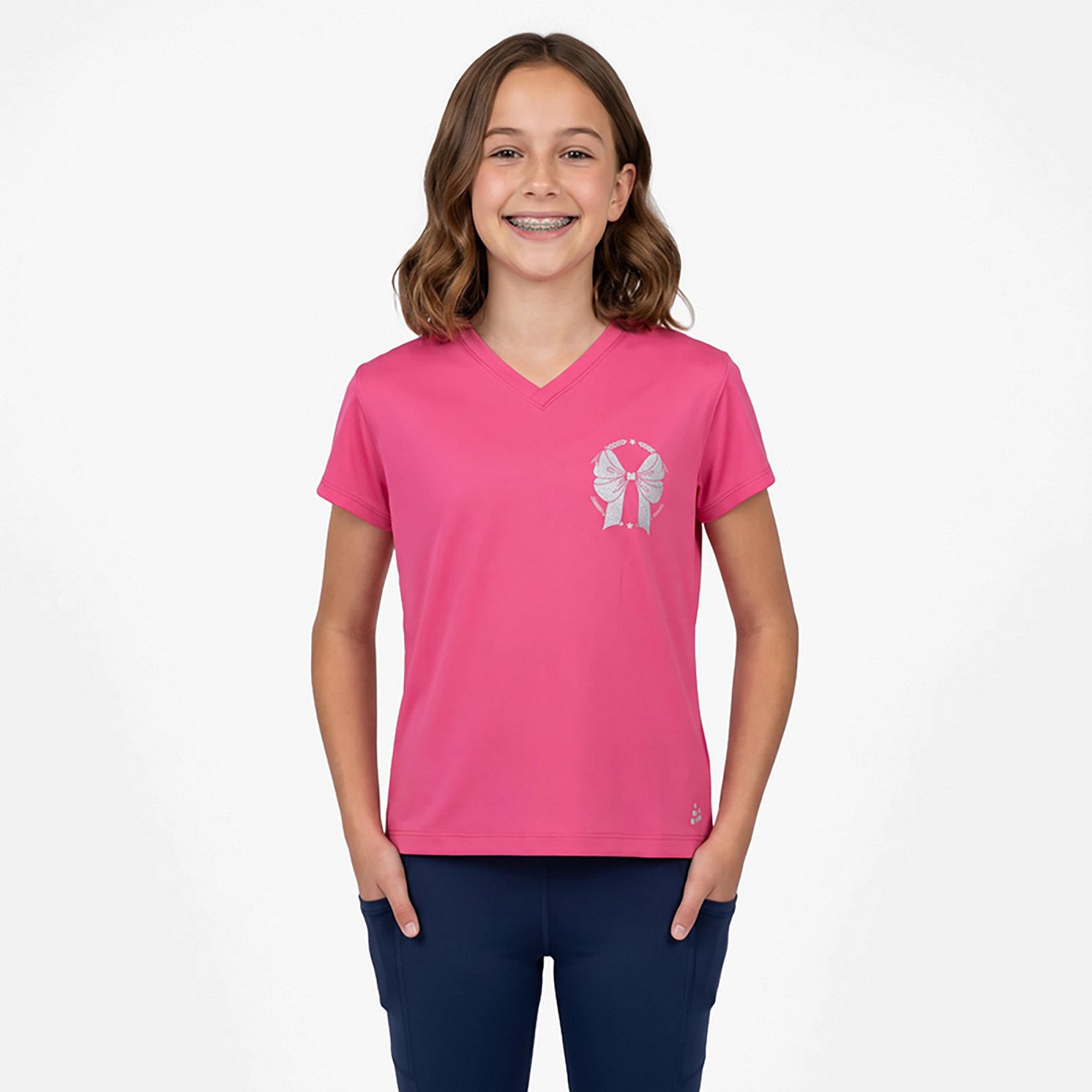 BCG Girls' Training Turbo V-Neck Athletic Club T-shirt