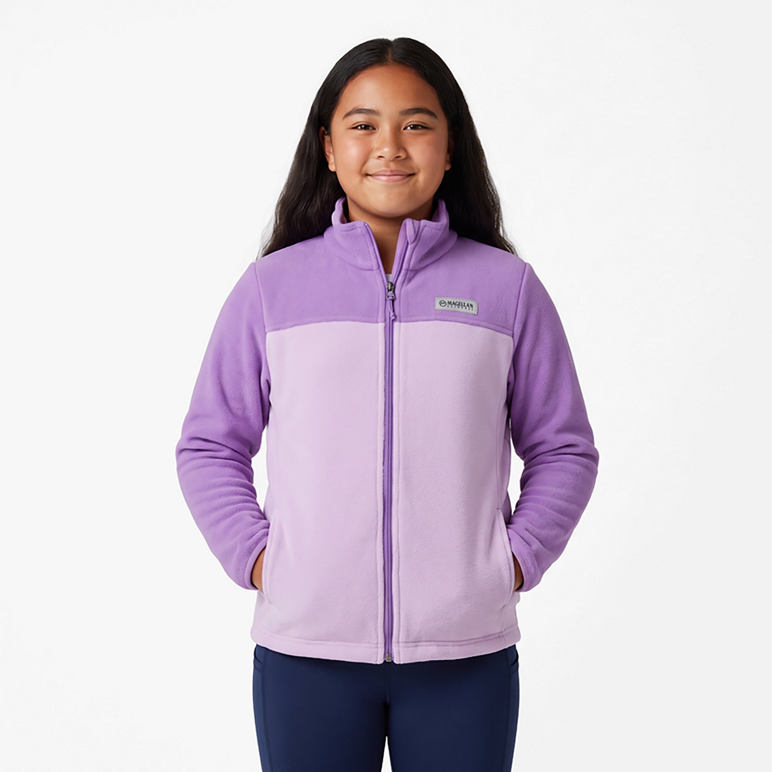 Magellan Outdoors Girls' Arctic Fleece Colorblock Jacket